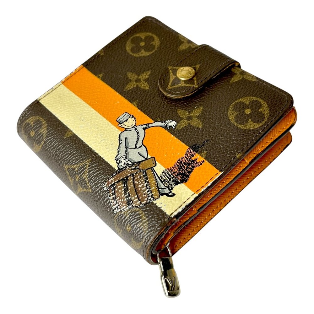 LOUIS VUITTON Monogram Groom Compact Snap Wallet RARE LV +Box Booklet Dust Bag - Picture 4 of 15